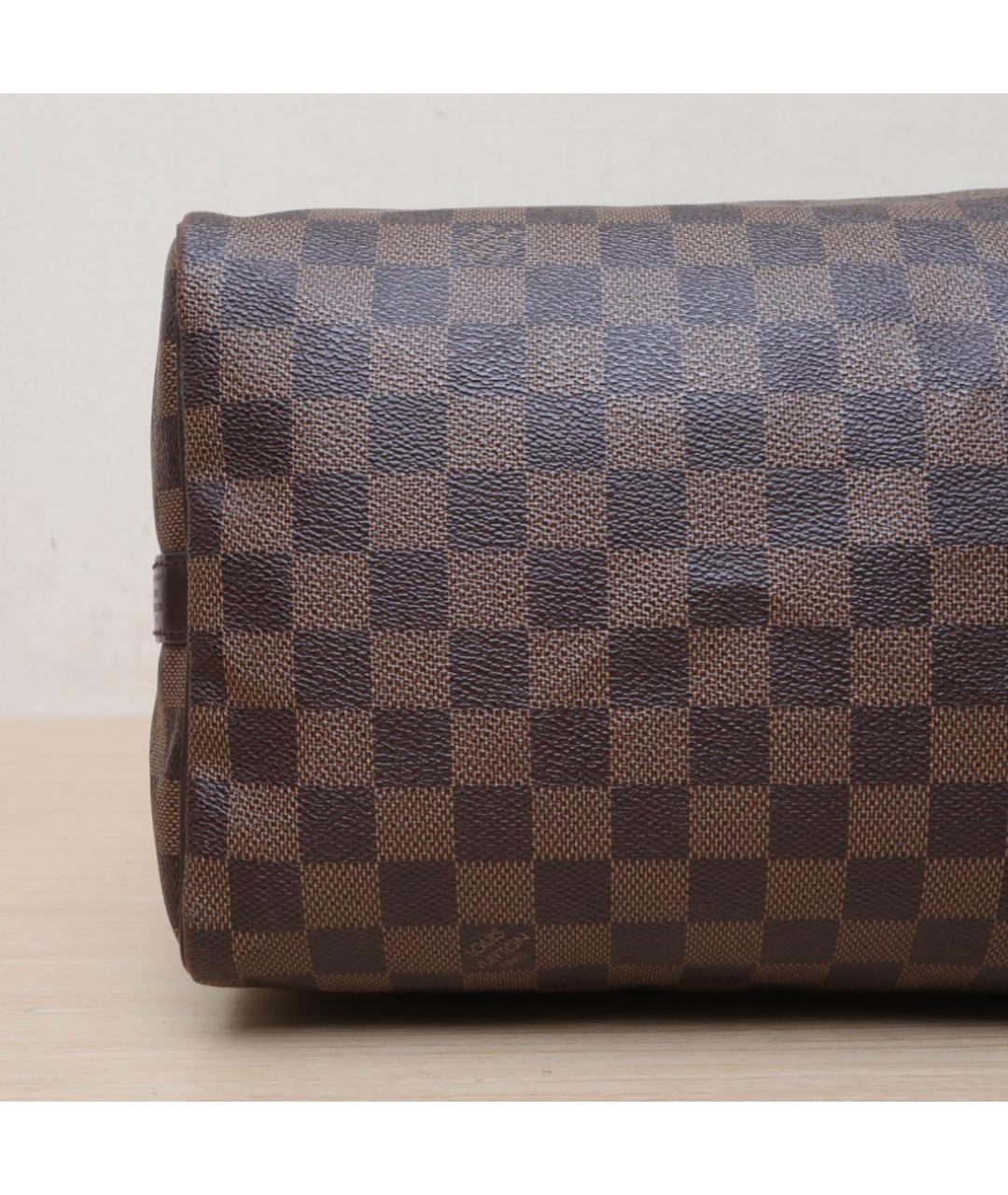LOUIS VUITTON Коричневая кожаная сумка через плечо, фото 9