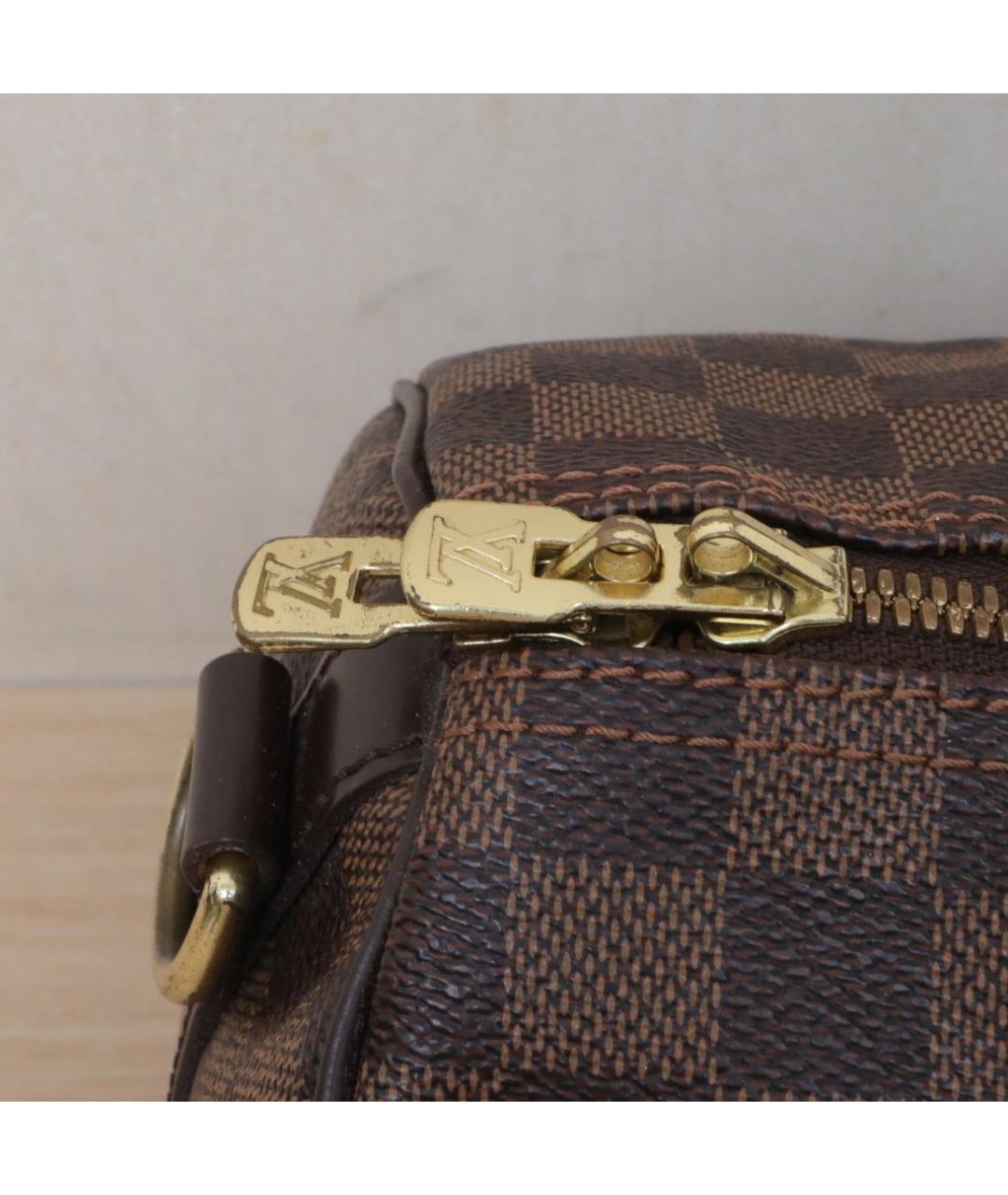 LOUIS VUITTON Коричневая кожаная сумка через плечо, фото 8