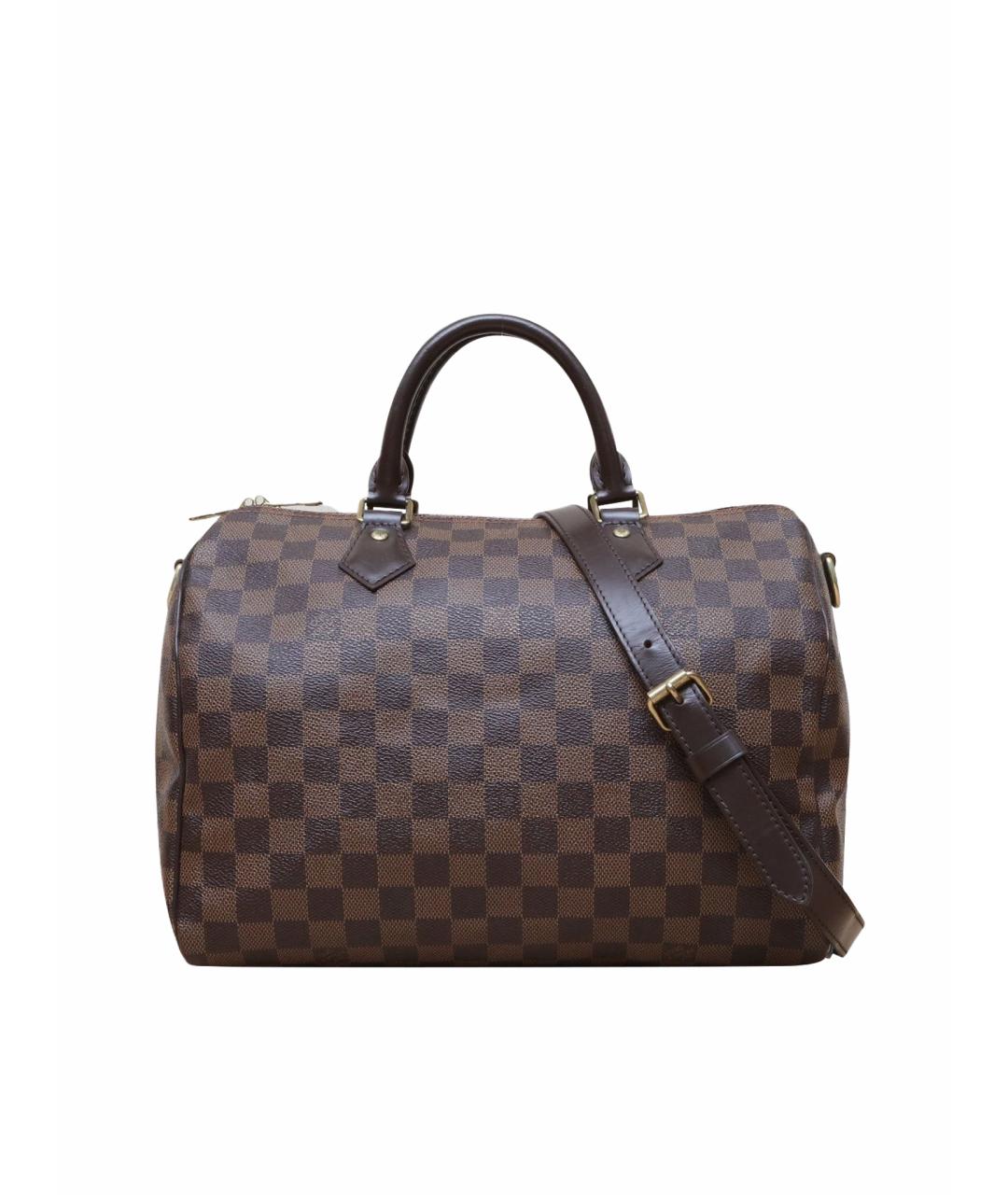 LOUIS VUITTON Коричневая кожаная сумка через плечо, фото 1