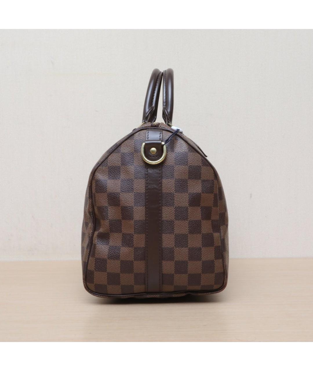 LOUIS VUITTON Коричневая кожаная сумка через плечо, фото 5