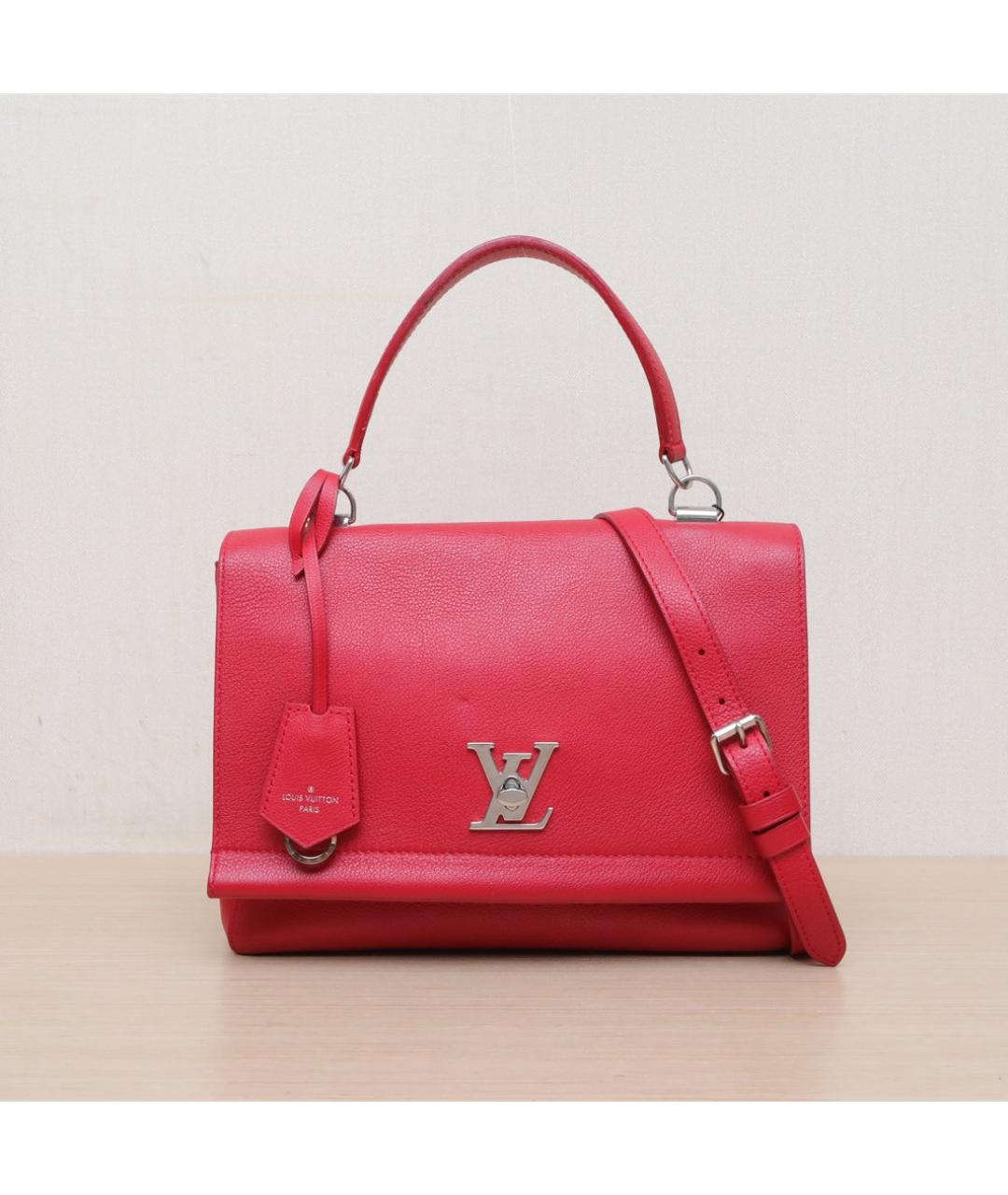 LOUIS VUITTON Красная кожаная сумка через плечо, фото 3