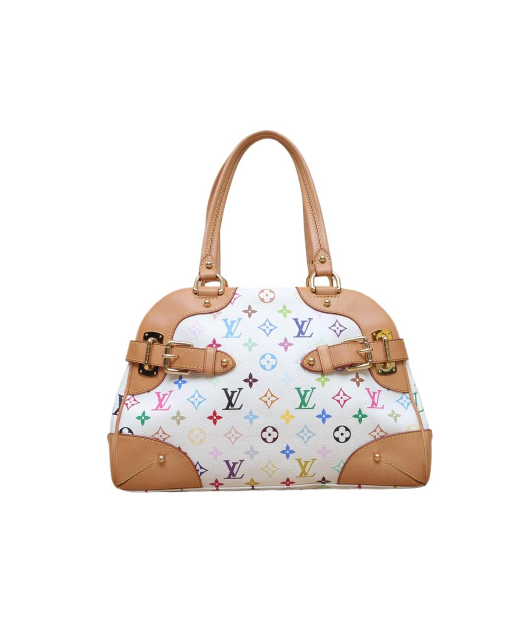 LOUIS VUITTON Белая кожаная сумка через плечо, фото 10
