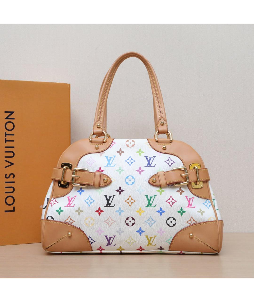 LOUIS VUITTON Белая кожаная сумка через плечо, фото 2