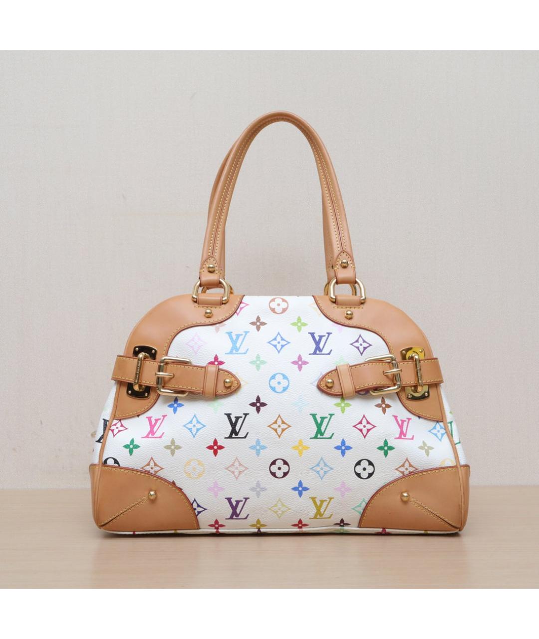 LOUIS VUITTON Белая кожаная сумка через плечо, фото 3