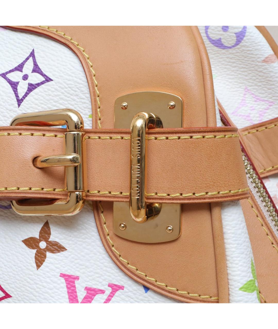 LOUIS VUITTON Белая кожаная сумка через плечо, фото 8