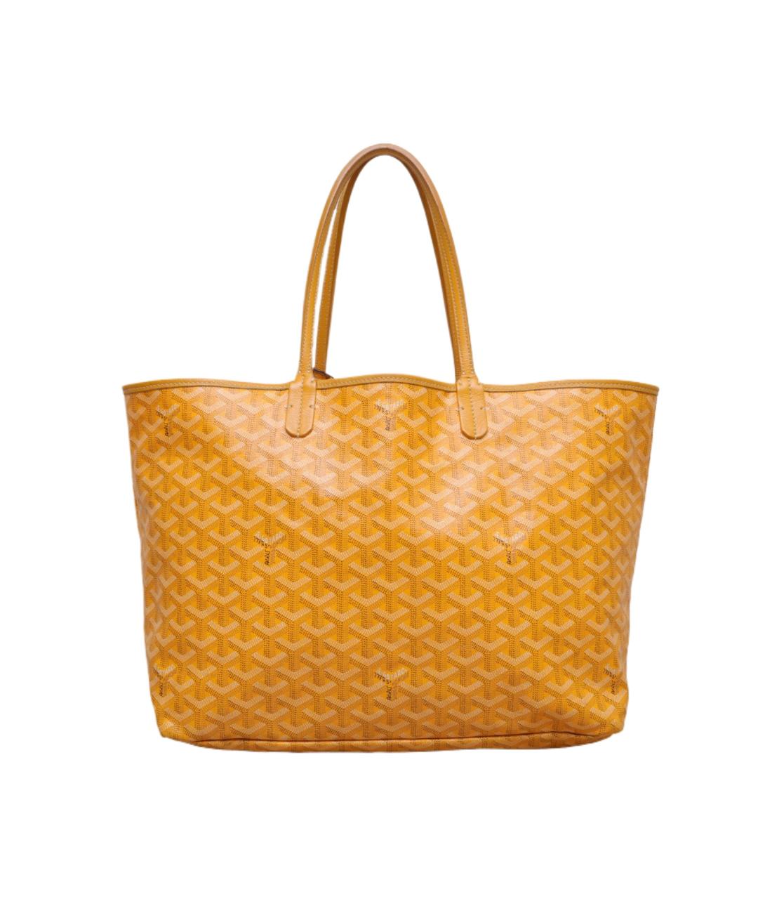 GOYARD Желтая кожаная сумка тоут, фото 1