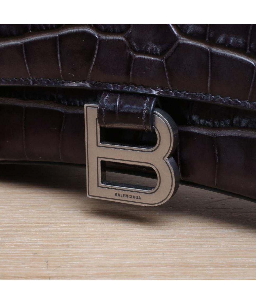 BALENCIAGA Черная кожаная сумка через плечо, фото 8