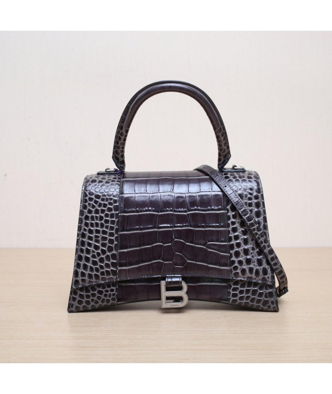 BALENCIAGA Черная кожаная сумка через плечо, фото 3