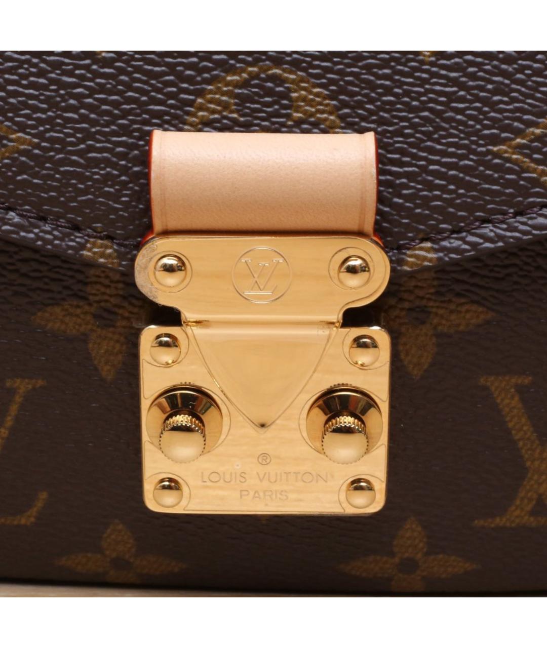 LOUIS VUITTON Коричневая кожаная сумка через плечо, фото 8