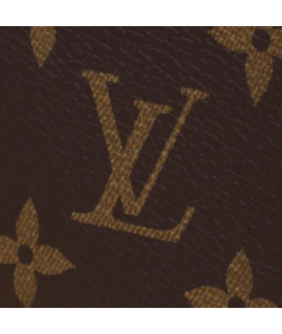 LOUIS VUITTON Коричневый кожаный кошелек, фото 8