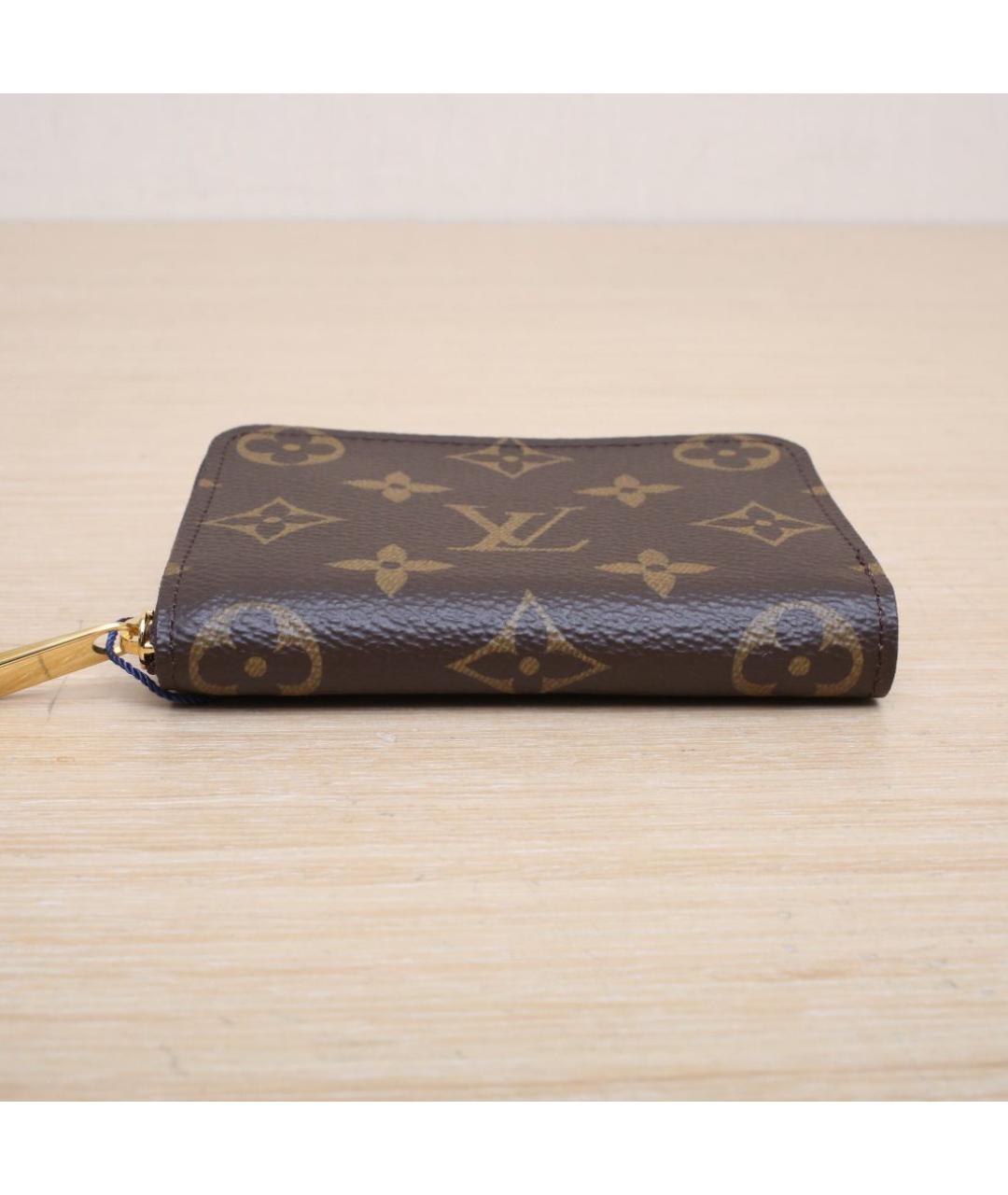 LOUIS VUITTON Коричневый кожаный кошелек, фото 9