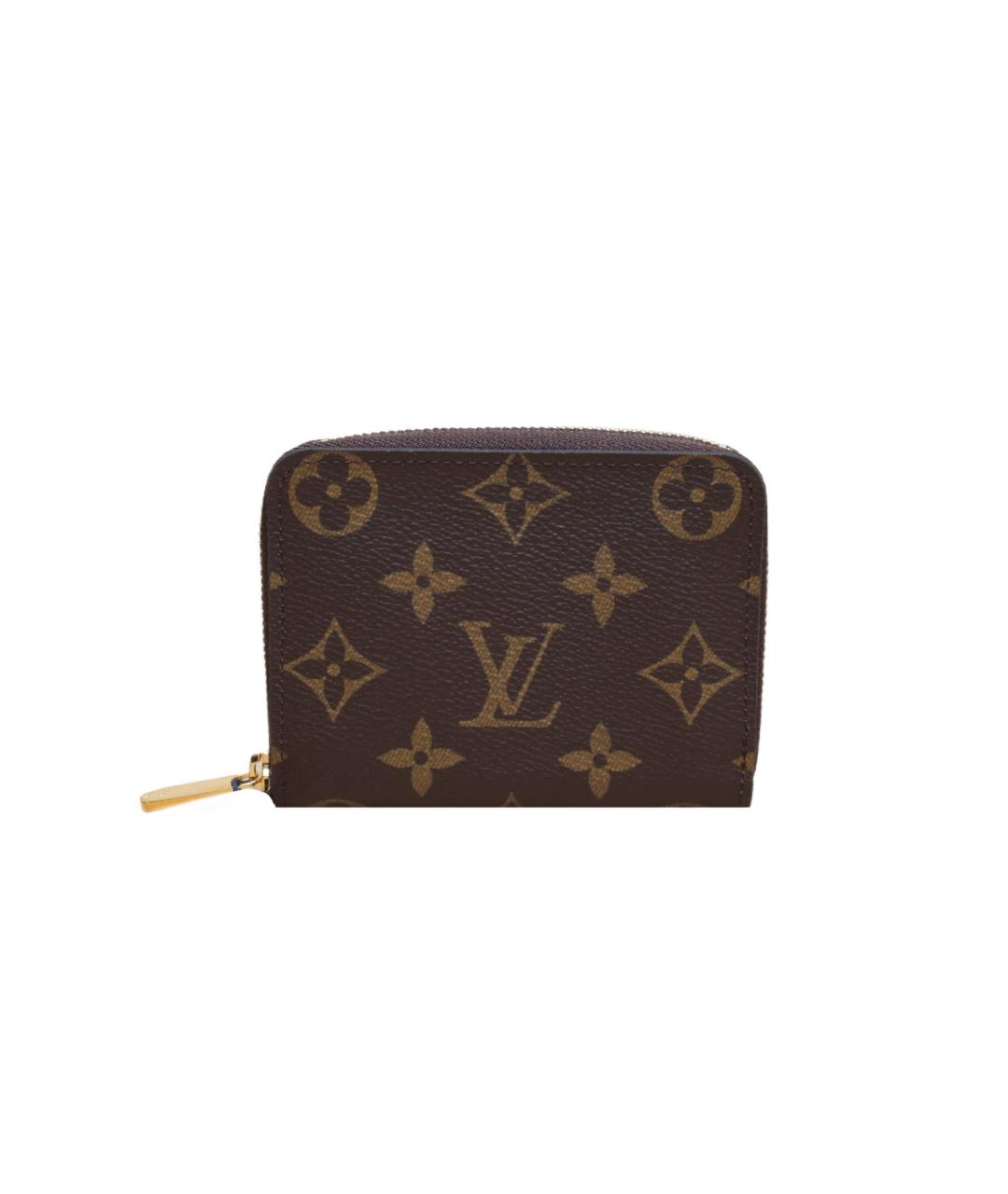 LOUIS VUITTON Коричневый кожаный кошелек, фото 1