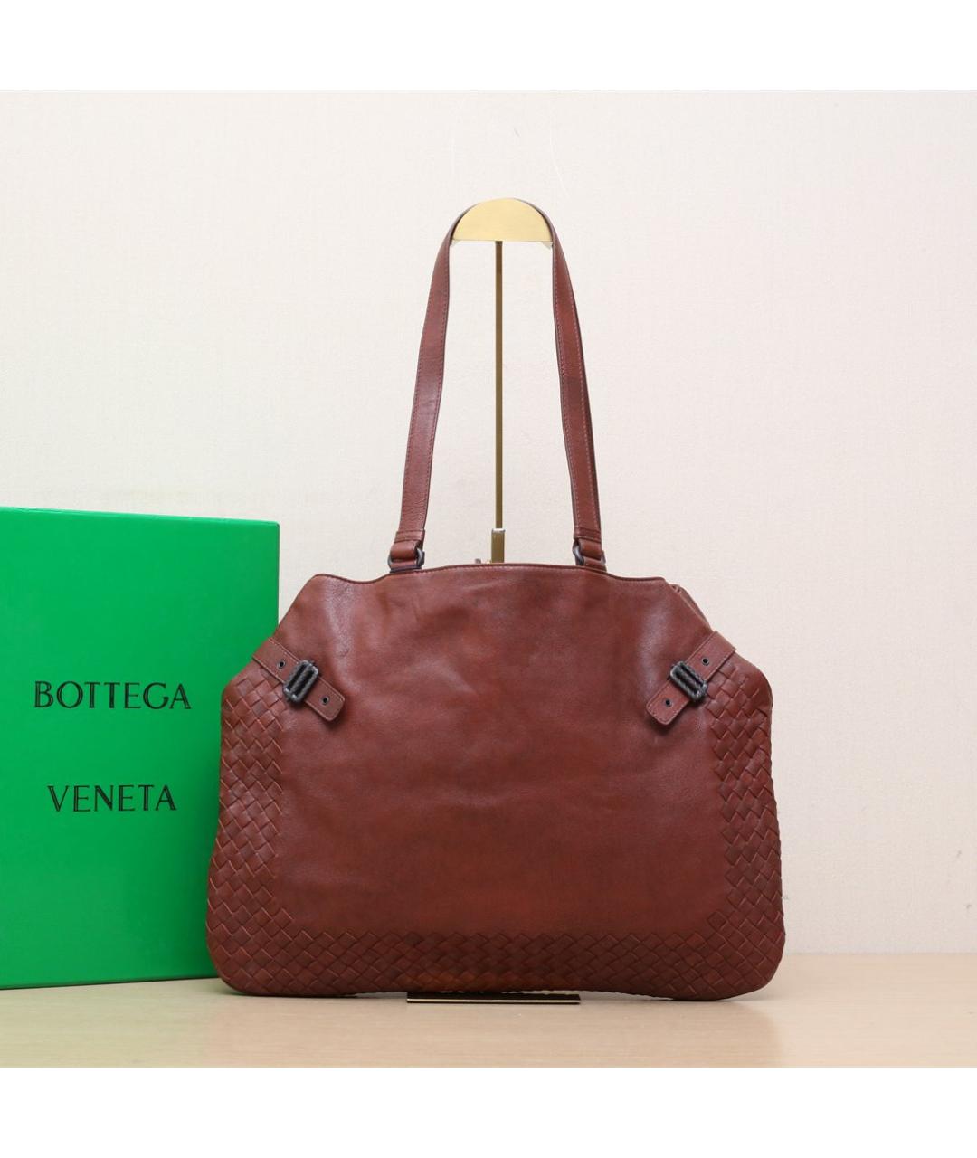 BOTTEGA VENETA Красная кожаная сумка через плечо, фото 2