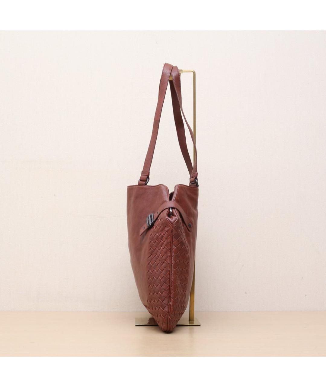 BOTTEGA VENETA Красная кожаная сумка через плечо, фото 5