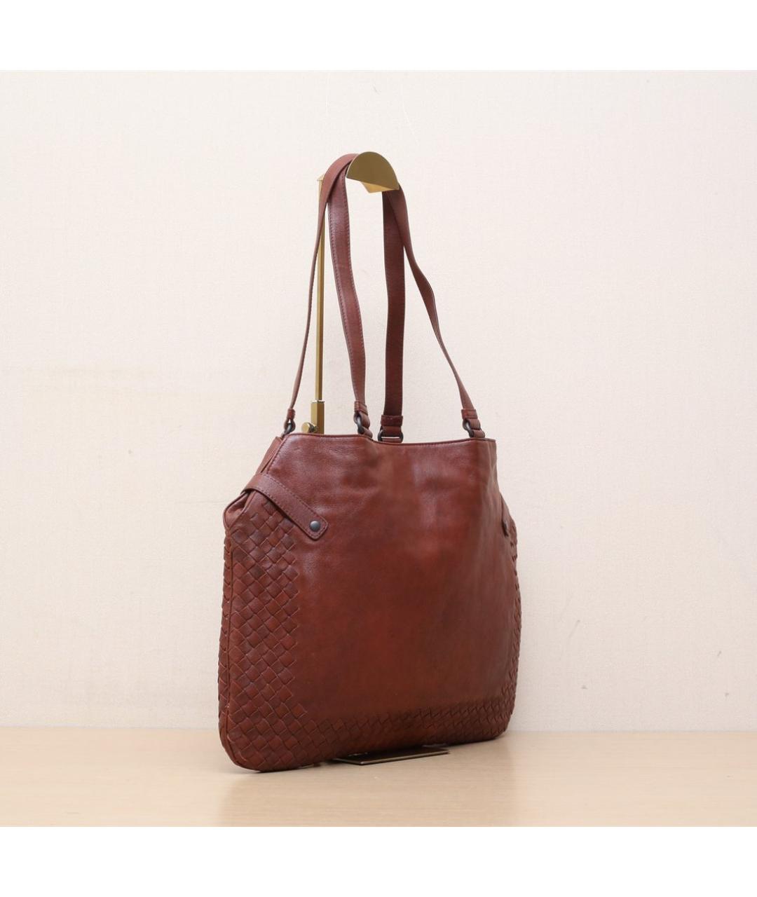 BOTTEGA VENETA Красная кожаная сумка через плечо, фото 6