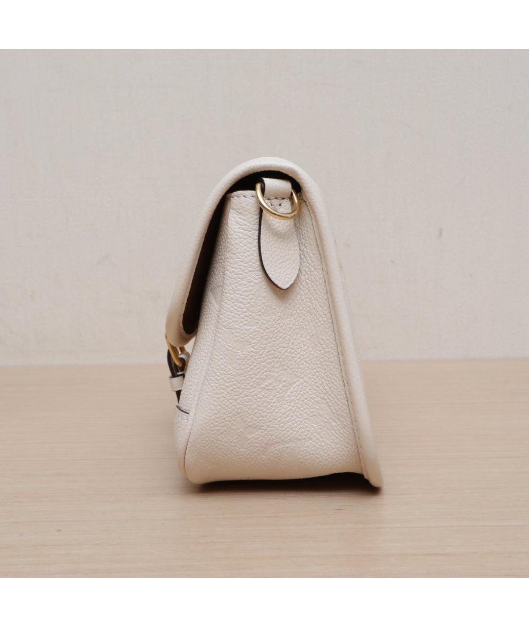 LOUIS VUITTON Белая кожаная сумка через плечо, фото 5