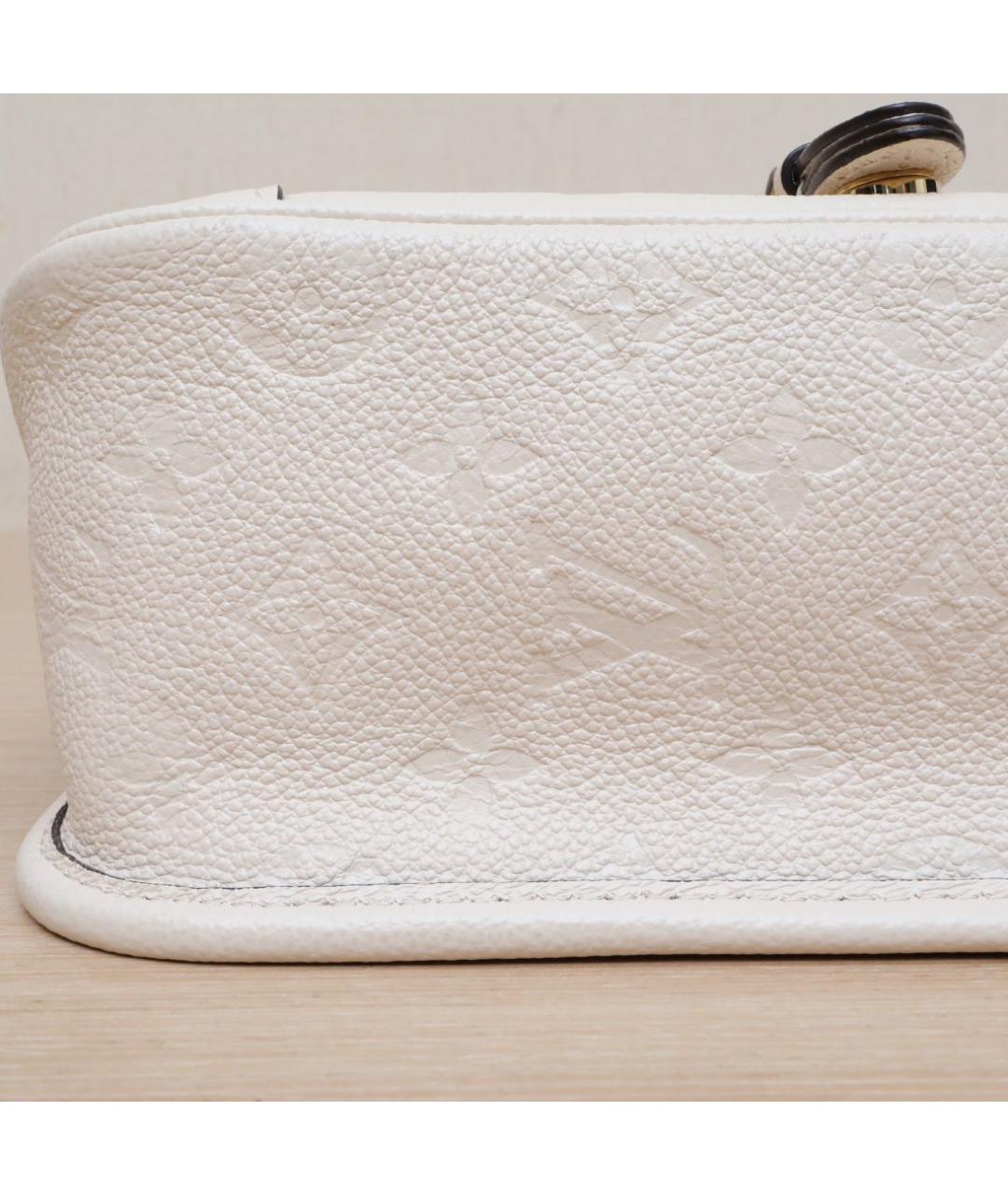 LOUIS VUITTON Белая кожаная сумка через плечо, фото 9