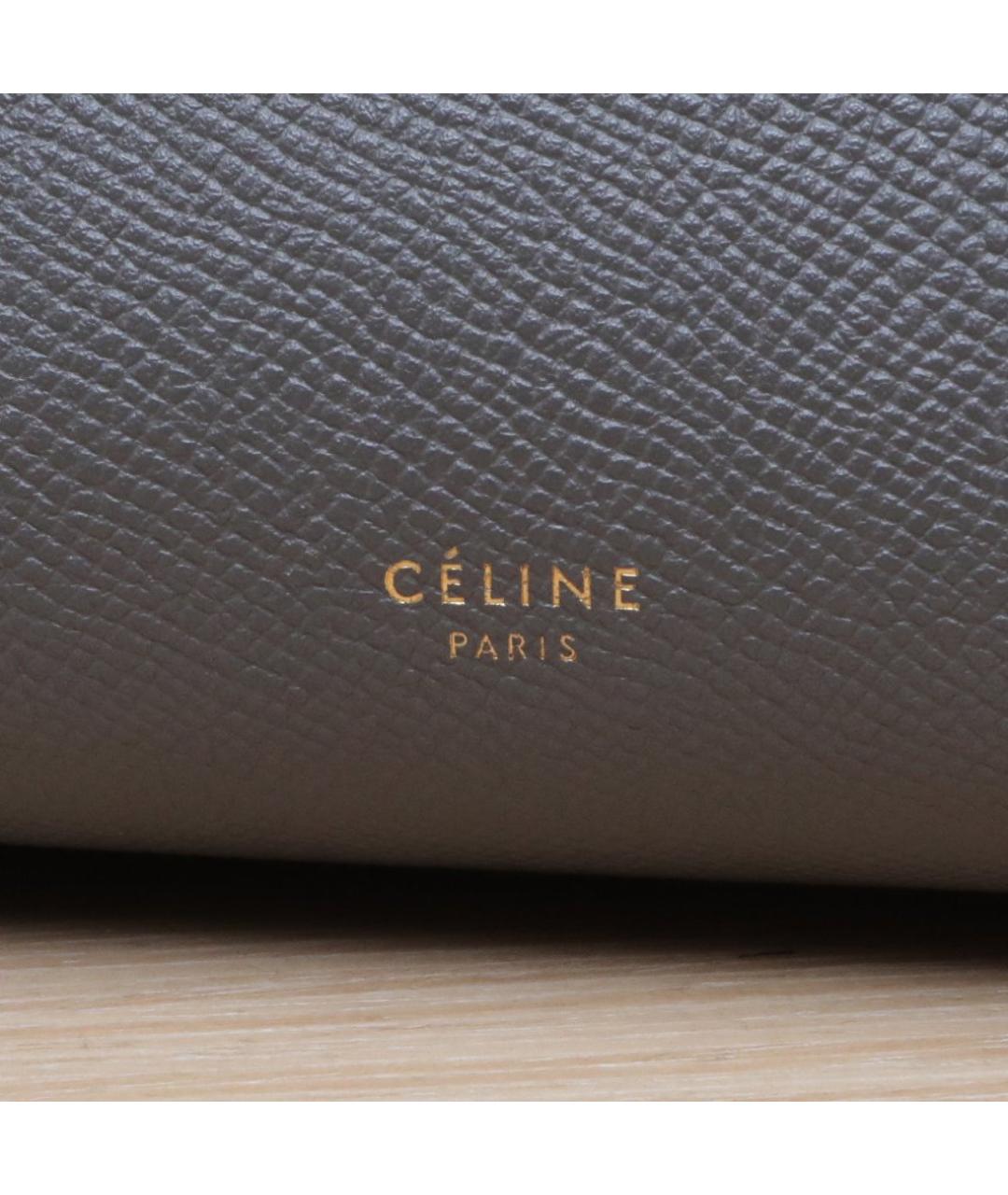CELINE Серая кожаная сумка через плечо, фото 8