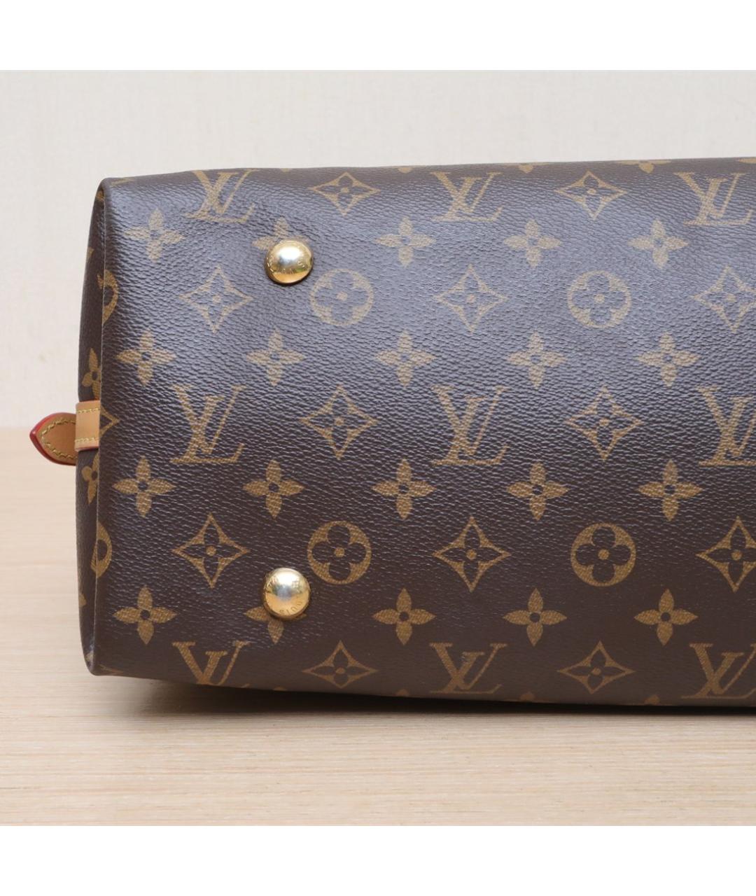 LOUIS VUITTON Коричневая кожаная сумка через плечо, фото 9