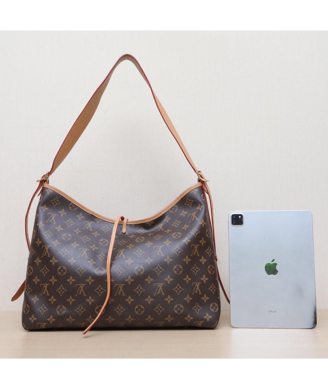 LOUIS VUITTON Коричневая кожаная сумка через плечо, фото 7
