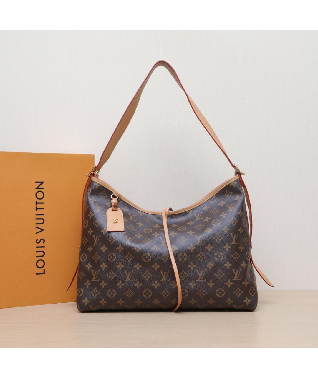 LOUIS VUITTON Коричневая кожаная сумка через плечо, фото 2
