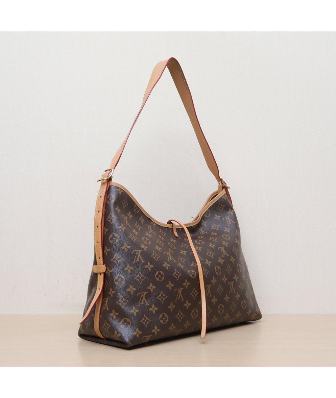 LOUIS VUITTON Коричневая кожаная сумка через плечо, фото 6