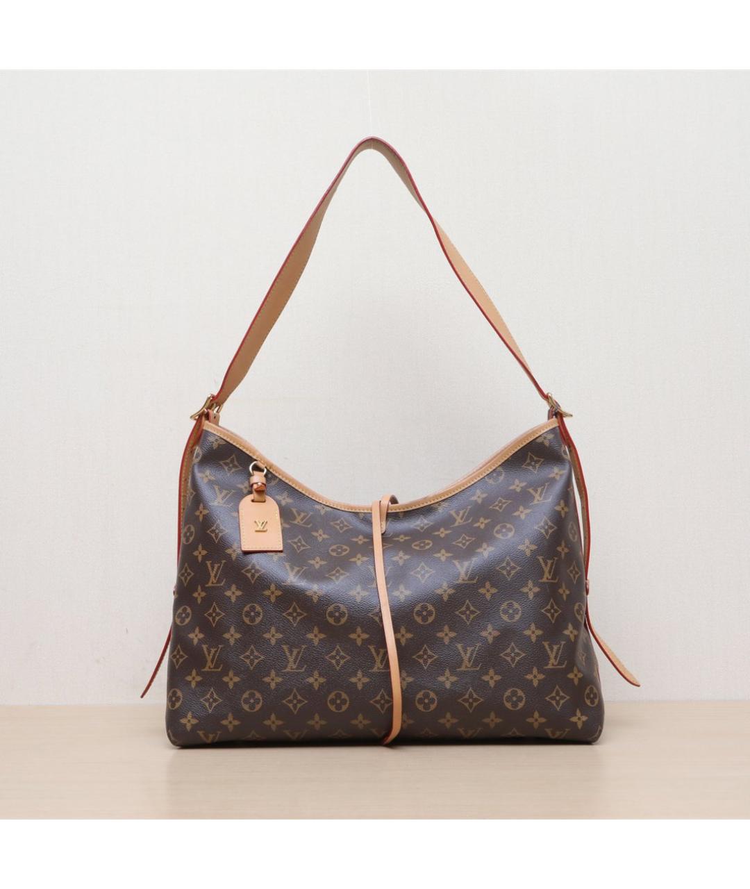 LOUIS VUITTON Коричневая кожаная сумка через плечо, фото 3