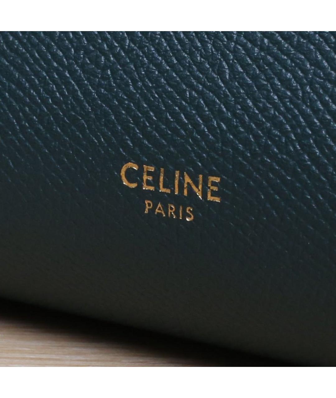 CELINE Темно-синяя кожаная сумка через плечо, фото 8