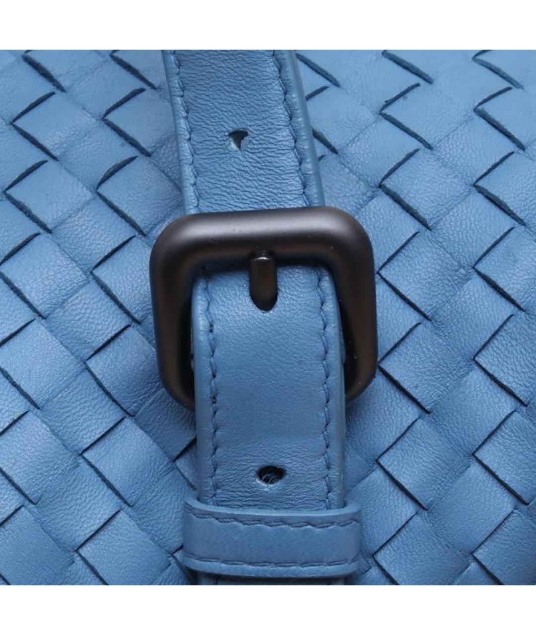 BOTTEGA VENETA Синяя кожаная сумка через плечо, фото 8