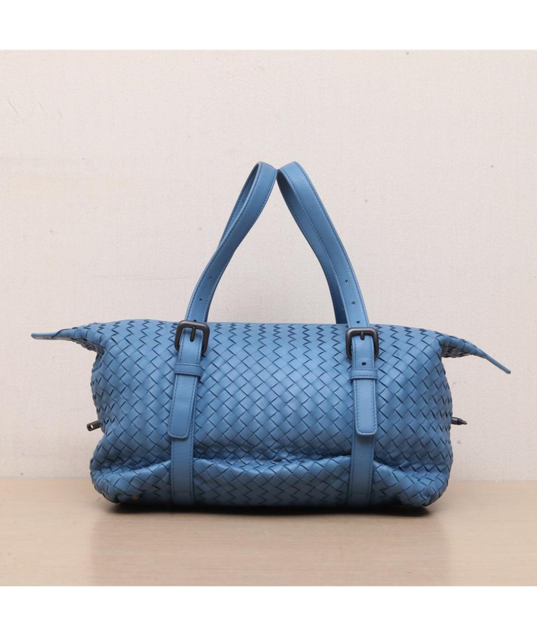 BOTTEGA VENETA Синяя кожаная сумка через плечо, фото 3