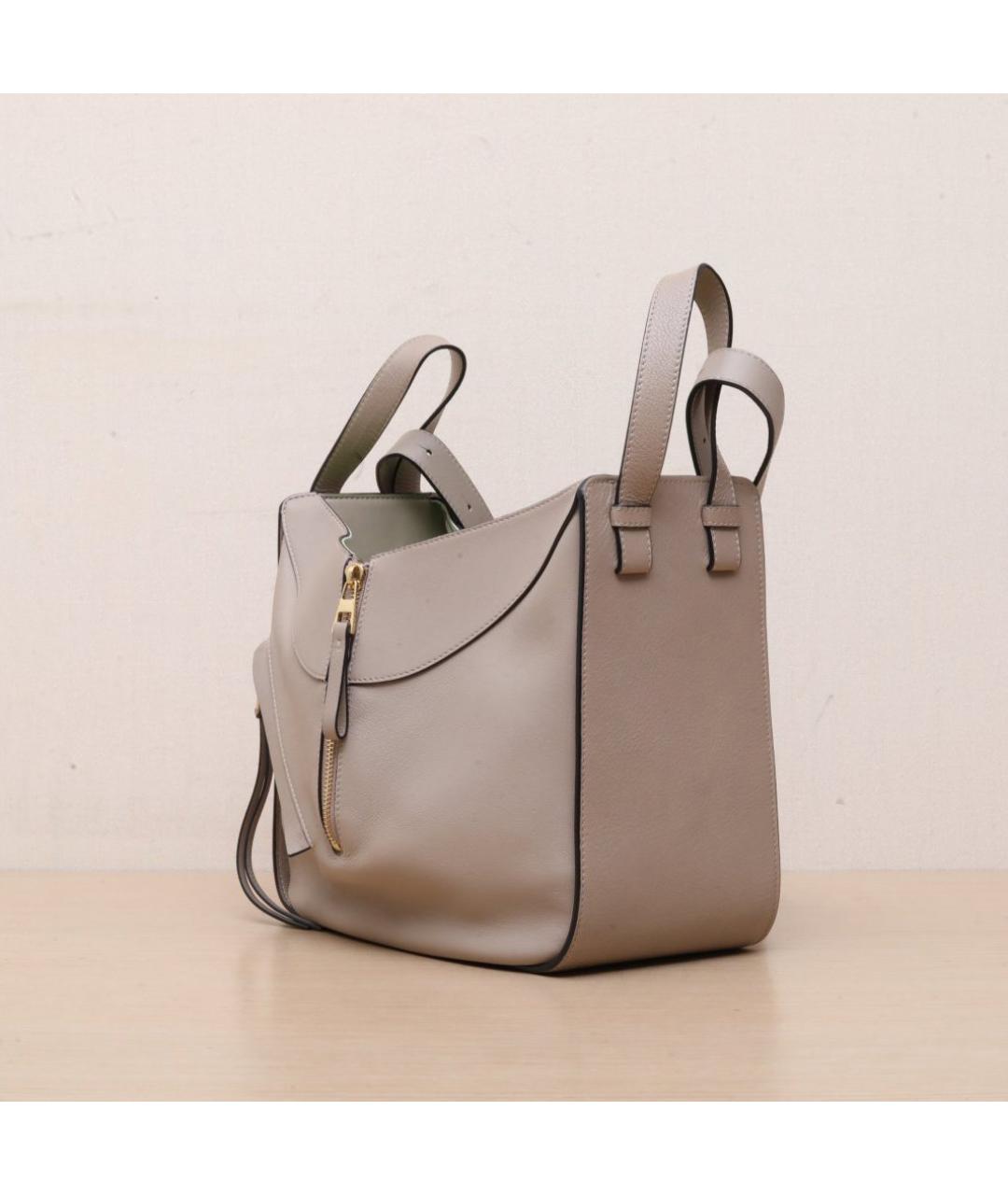 LOEWE Бежевая кожаная сумка через плечо, фото 4