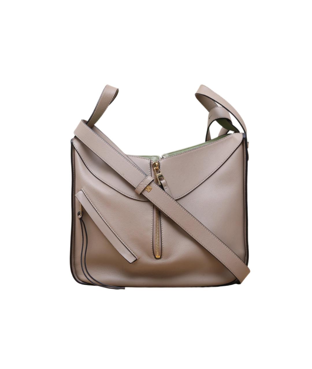 LOEWE Бежевая кожаная сумка через плечо, фото 1