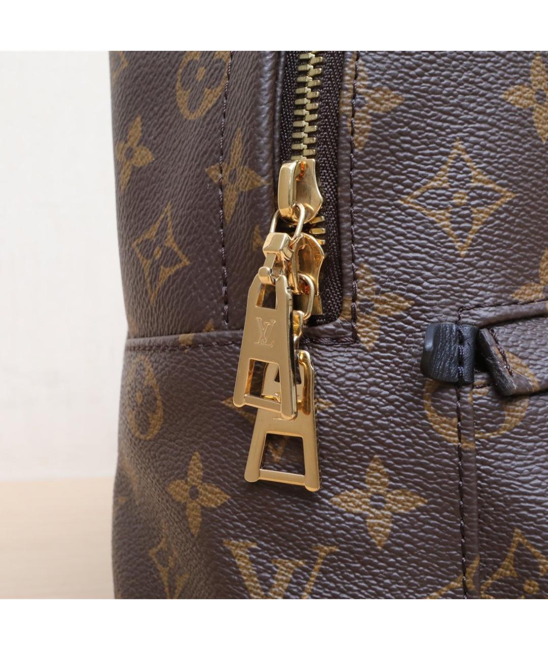 LOUIS VUITTON Коричневый кожаный рюкзак, фото 8