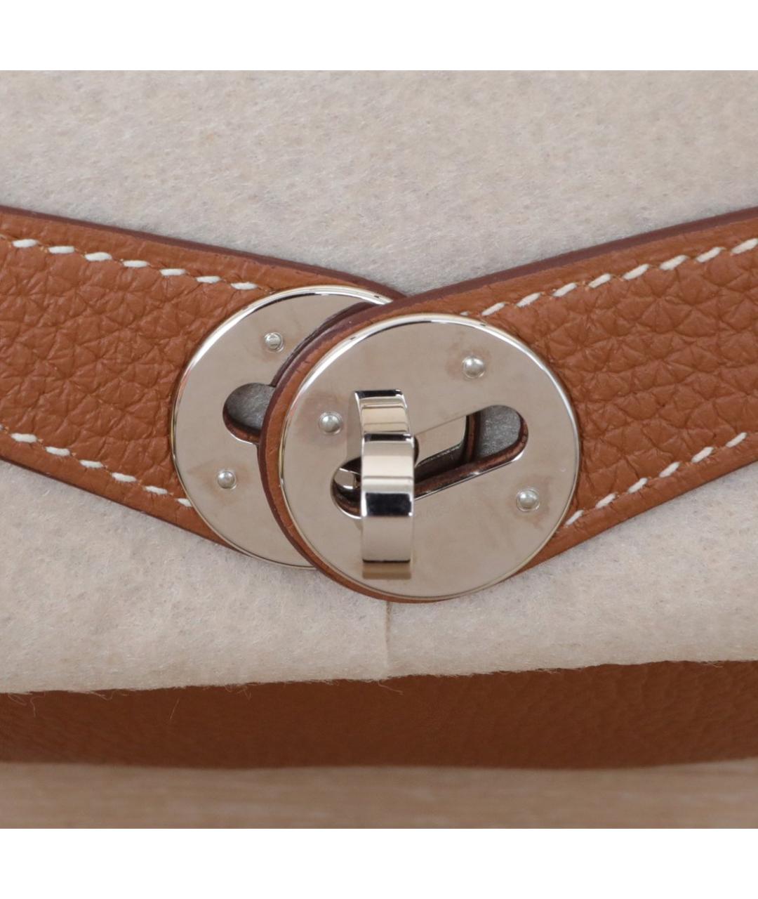 HERMES Коричневая кожаная сумка тоут, фото 8