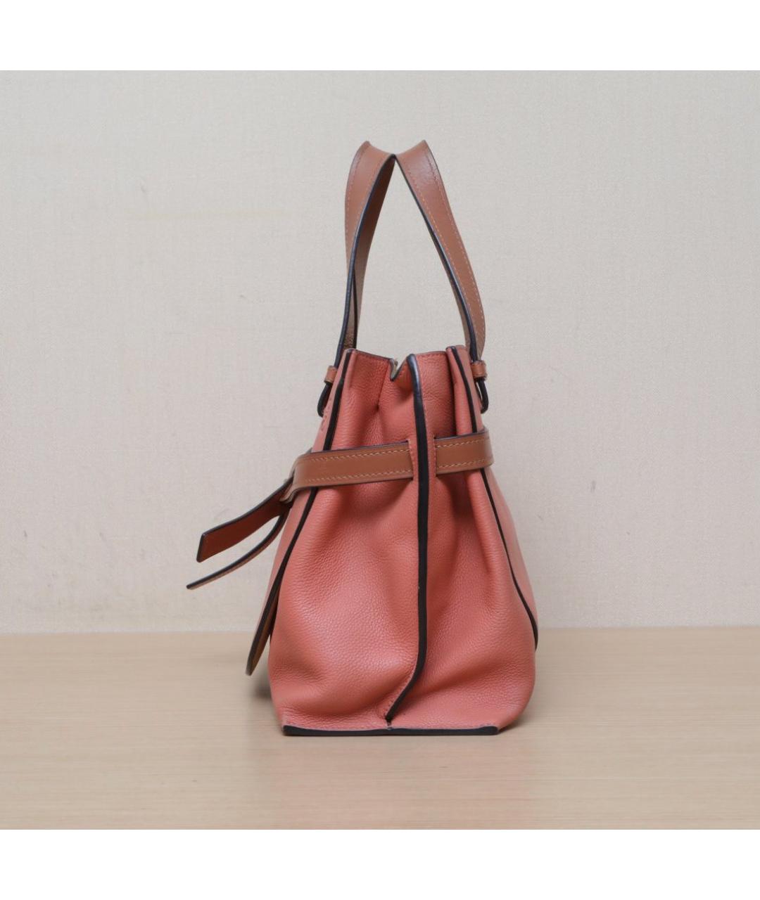 LOEWE Коралловая кожаная сумка через плечо, фото 5