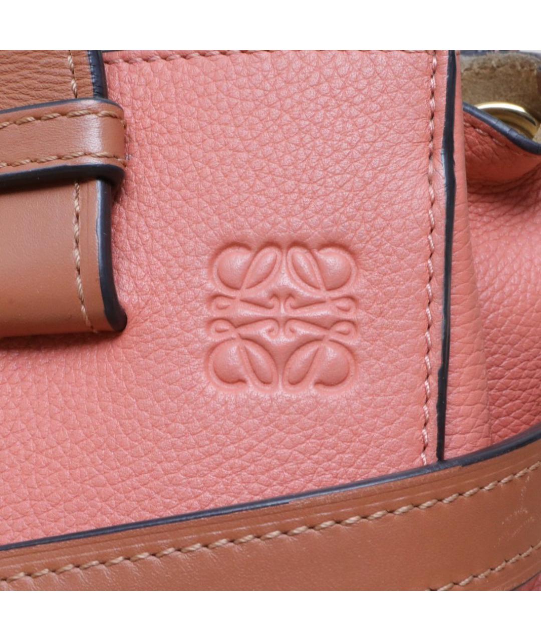 LOEWE Коралловая кожаная сумка через плечо, фото 8