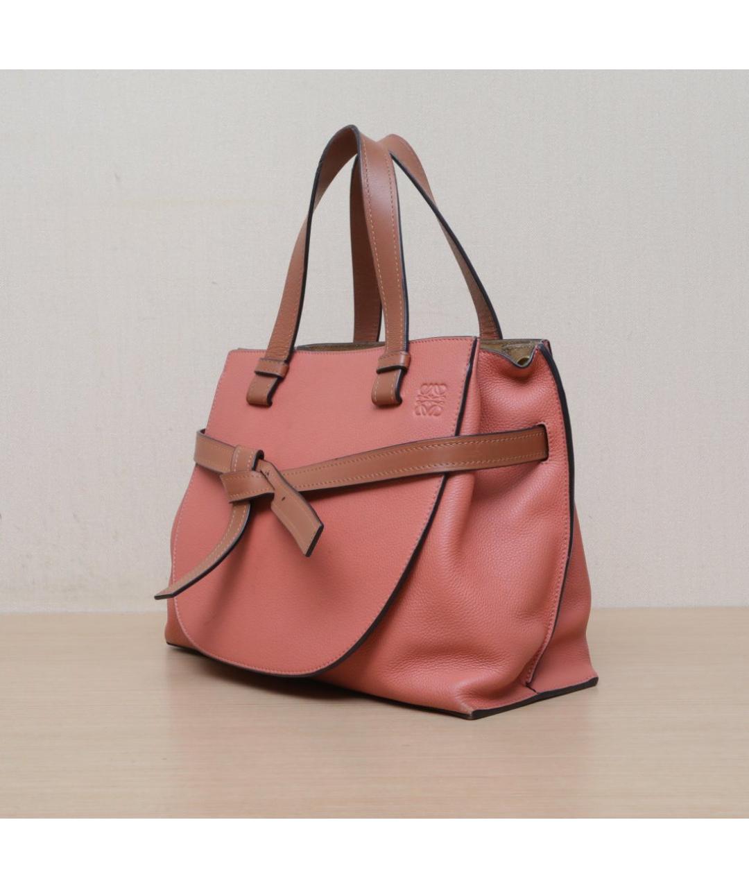 LOEWE Коралловая кожаная сумка через плечо, фото 4