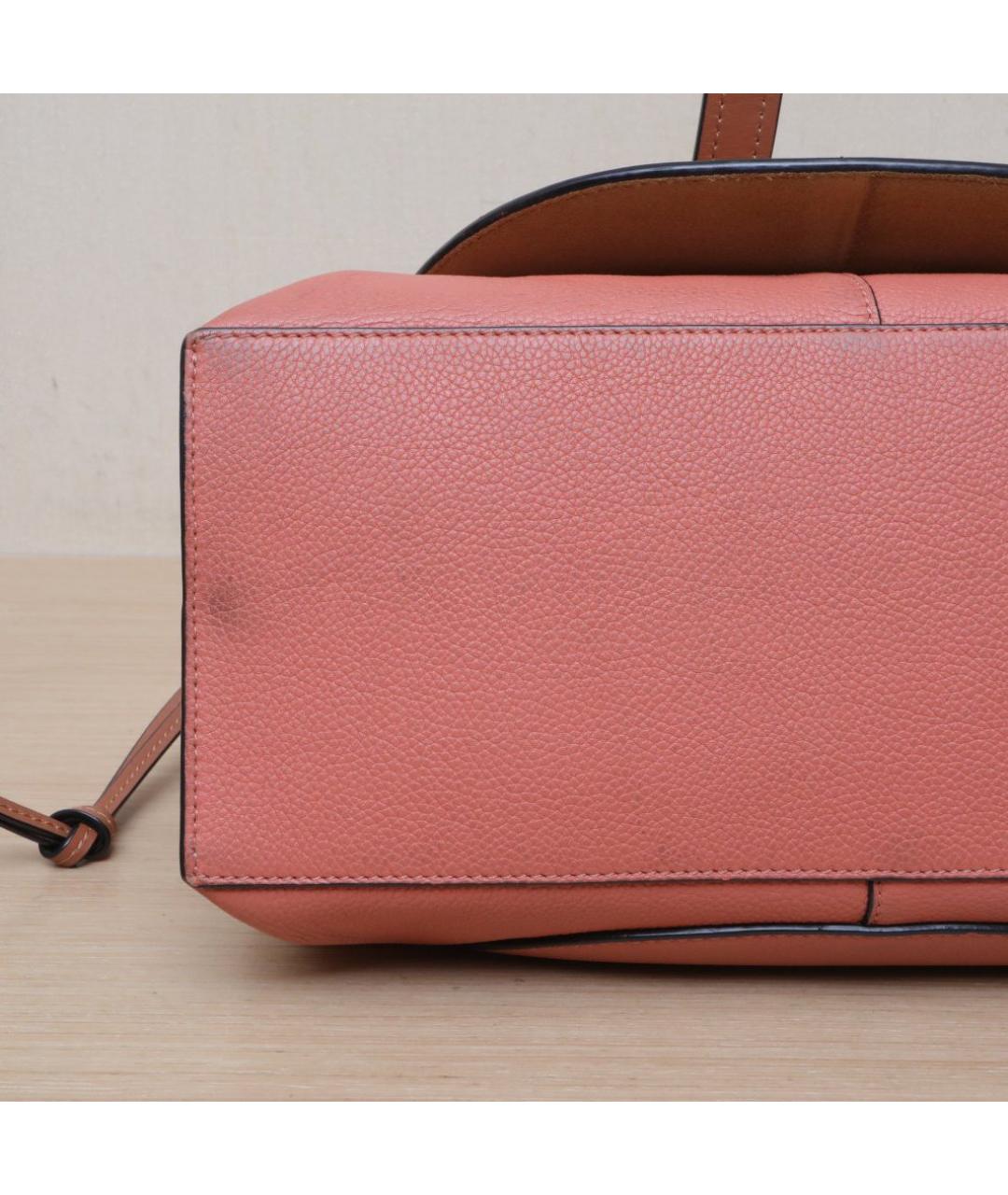 LOEWE Коралловая кожаная сумка через плечо, фото 9