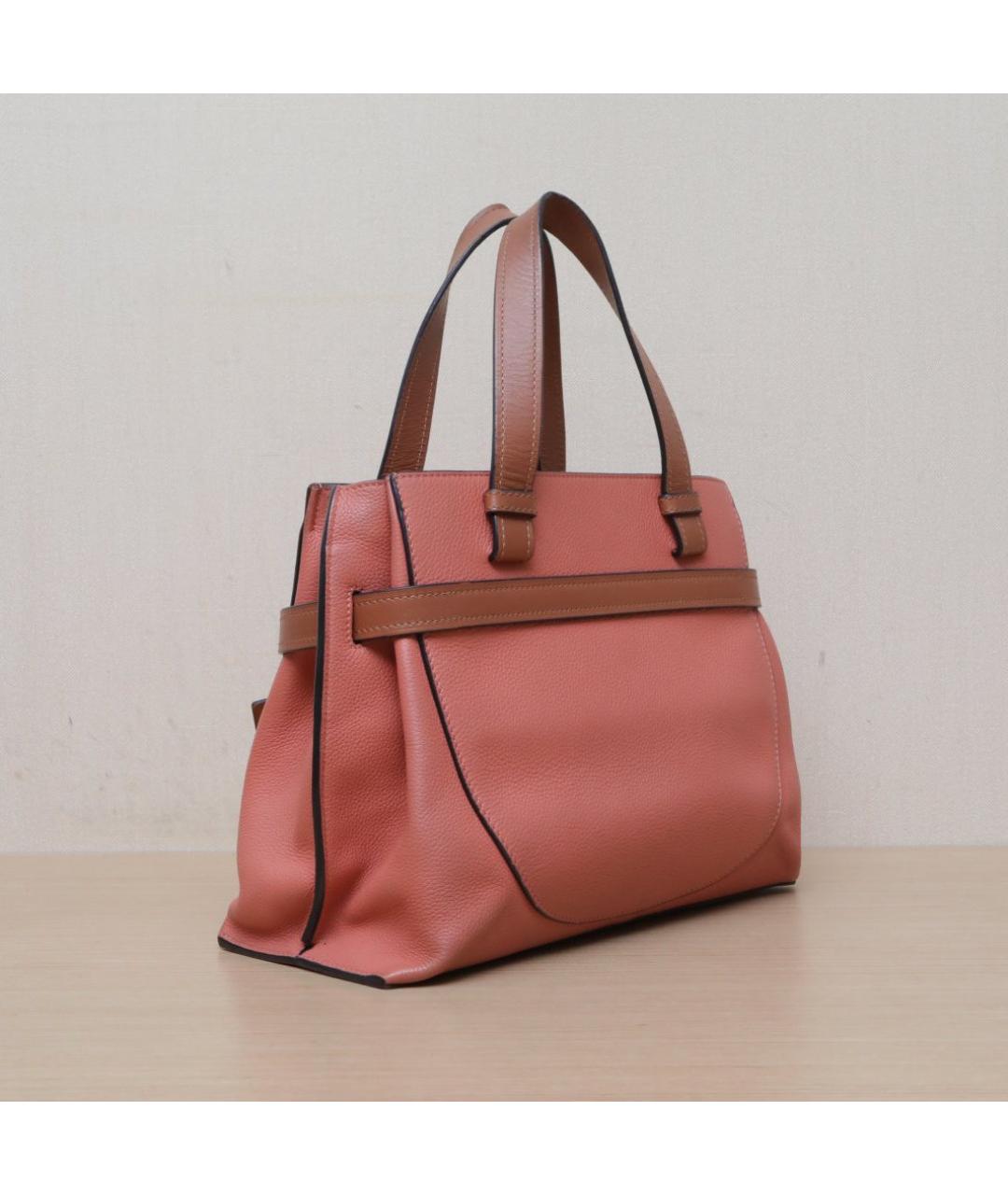 LOEWE Коралловая кожаная сумка через плечо, фото 6