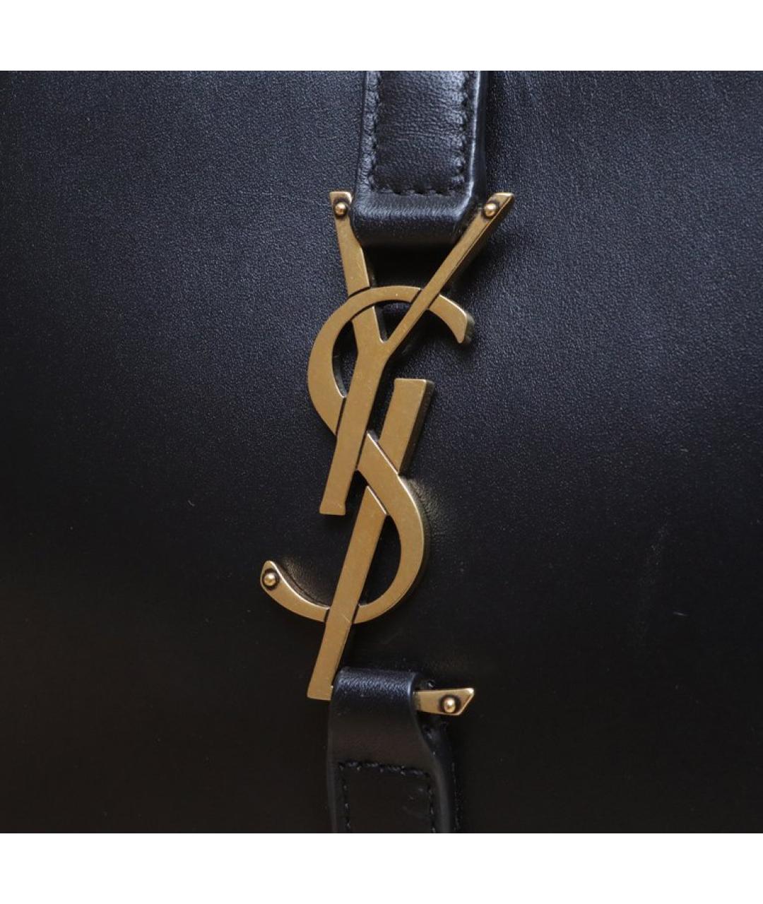 SAINT LAURENT Черная кожаная сумка через плечо, фото 8