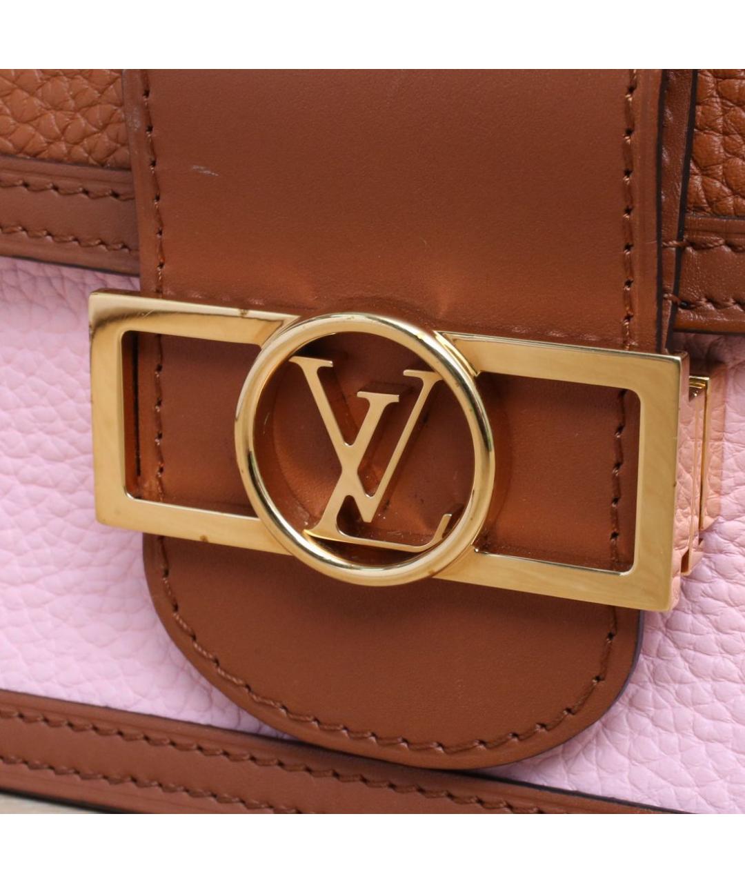 LOUIS VUITTON Коричневая кожаная сумка через плечо, фото 8