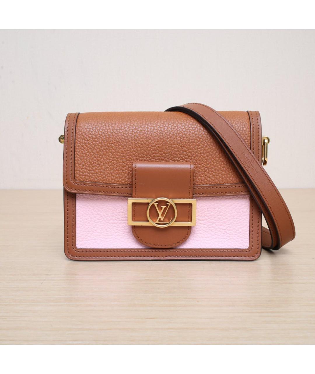 LOUIS VUITTON Коричневая кожаная сумка через плечо, фото 3