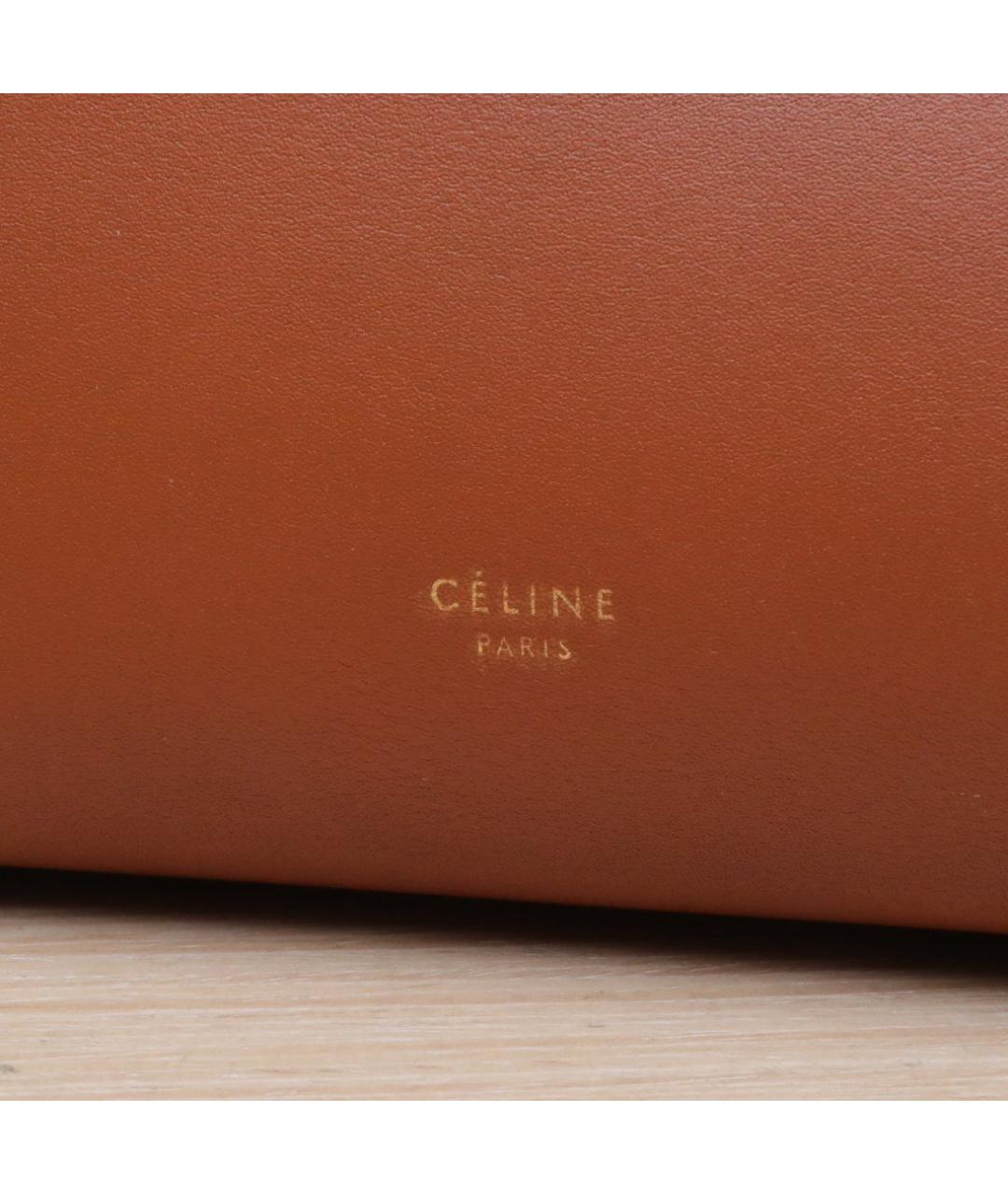 CELINE Коричневая кожаная сумка через плечо, фото 8