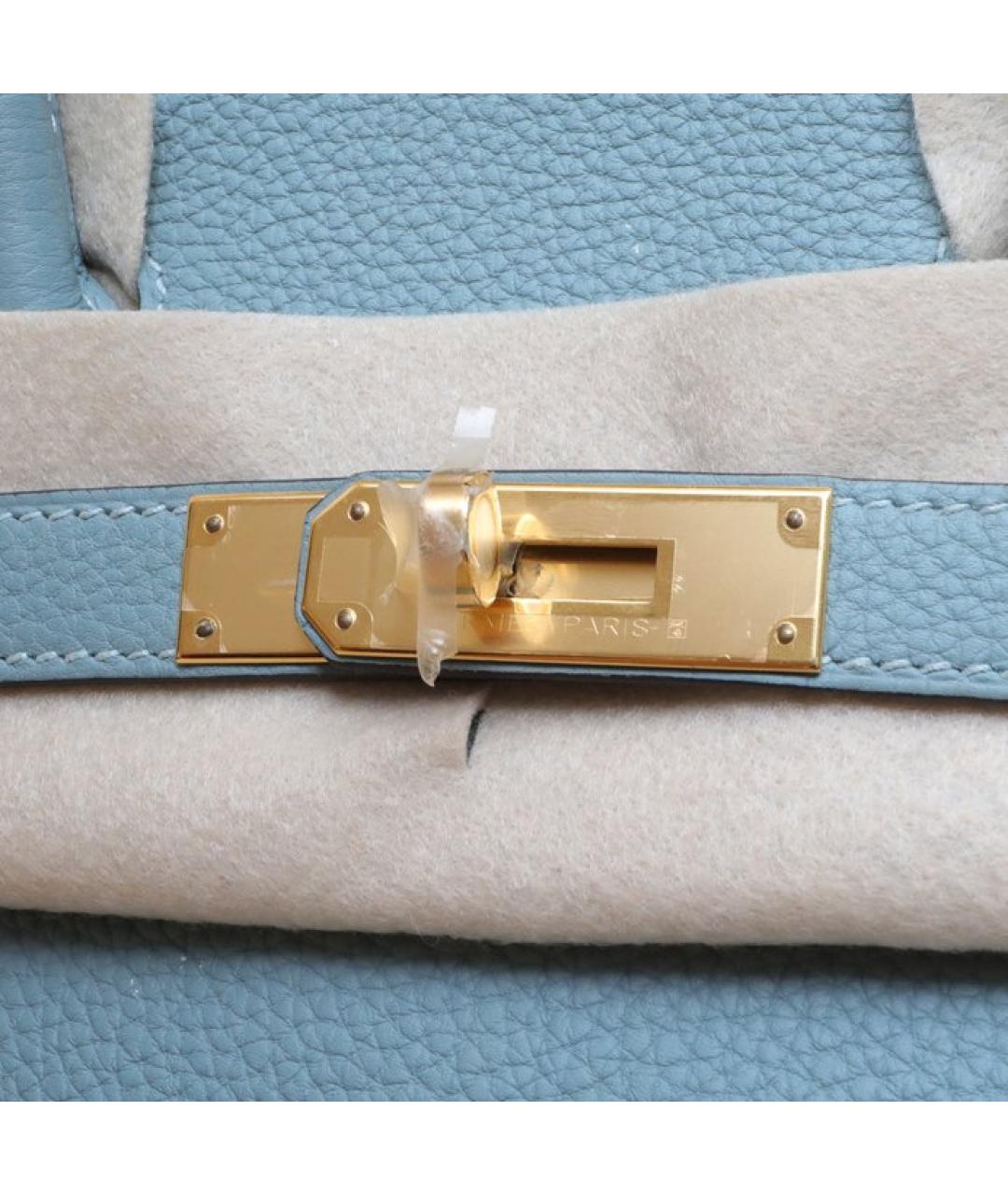 HERMES Голубая кожаная сумка через плечо, фото 8