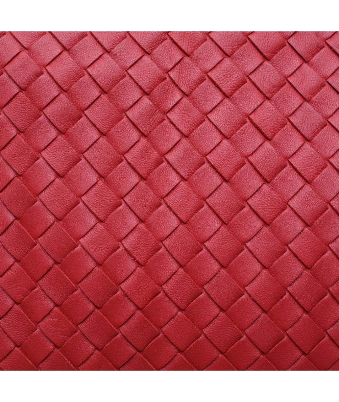 BOTTEGA VENETA Красная кожаная сумка через плечо, фото 8