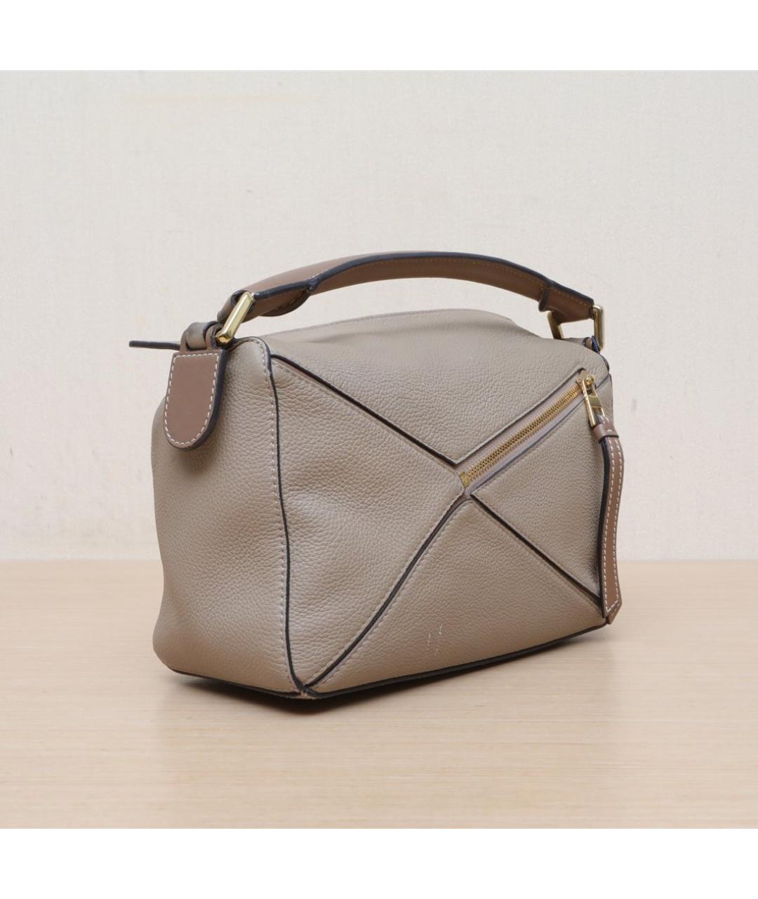 LOEWE Коричневая кожаная сумка через плечо, фото 6