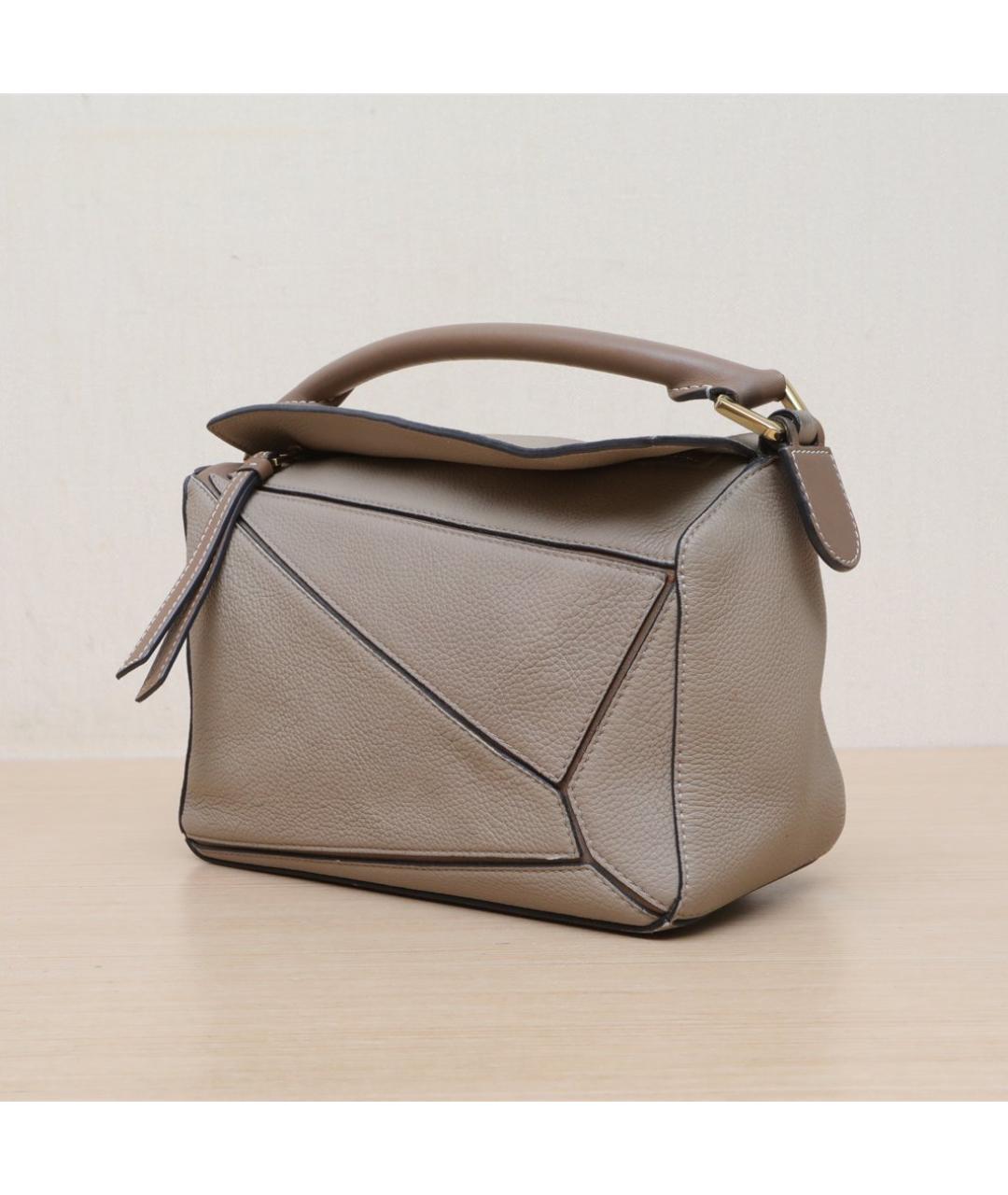 LOEWE Коричневая кожаная сумка через плечо, фото 4