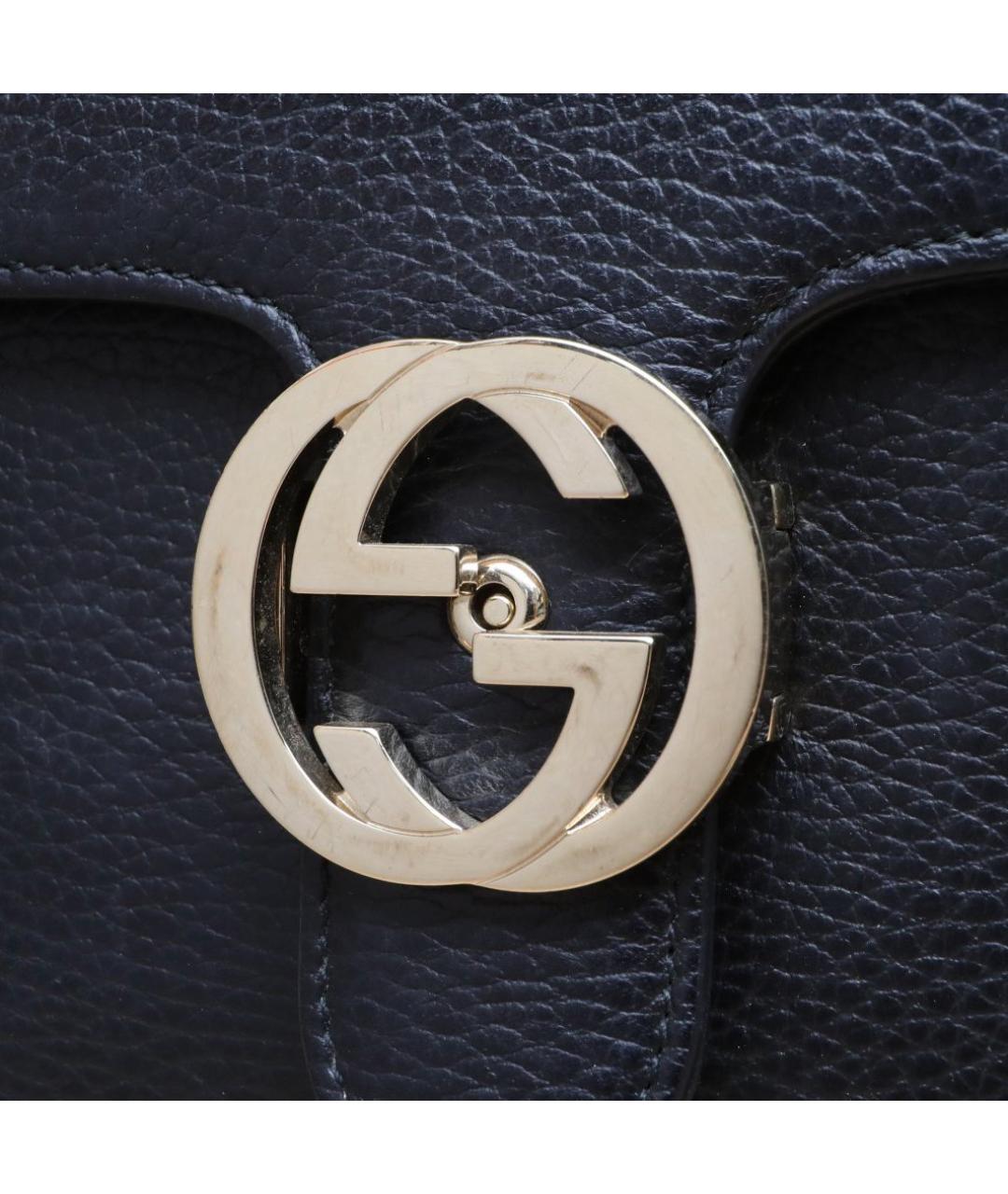 GUCCI Черная кожаная сумка через плечо, фото 8