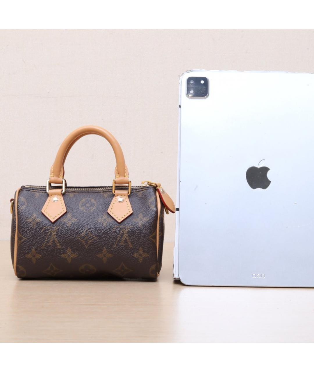 LOUIS VUITTON Коричневая сумка с короткими ручками, фото 7