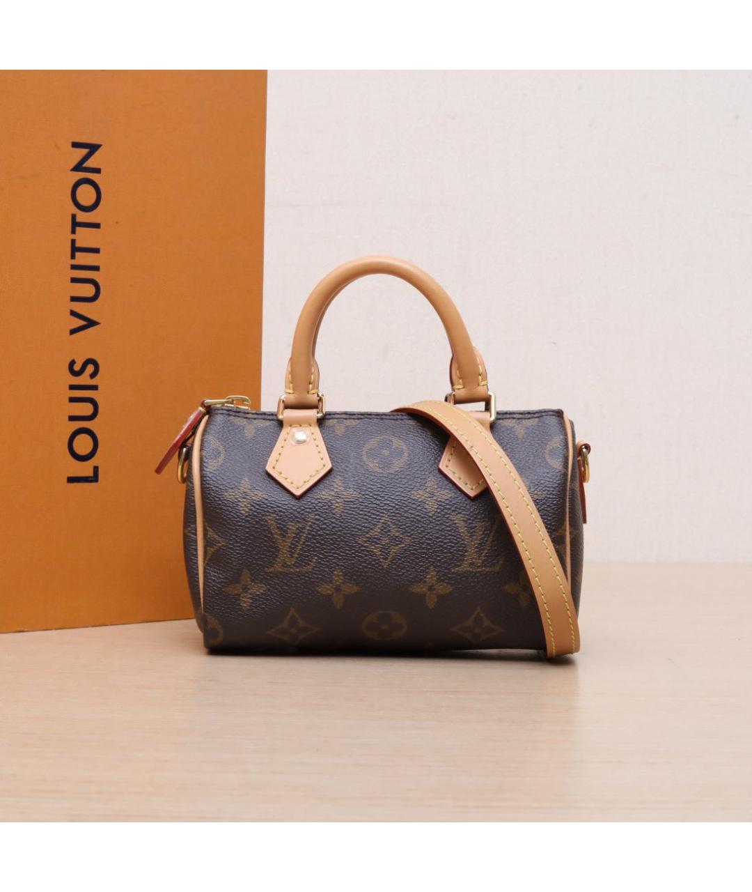 LOUIS VUITTON Коричневая сумка с короткими ручками, фото 2